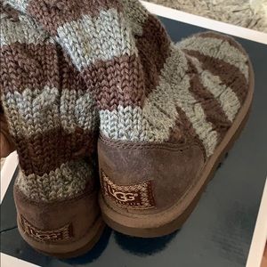 Striped Knitted UGGs- lightly worn